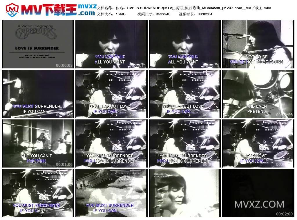 佚名-LOVE IS SURRENDER(MTV)_英语_流行歌曲_MC804598